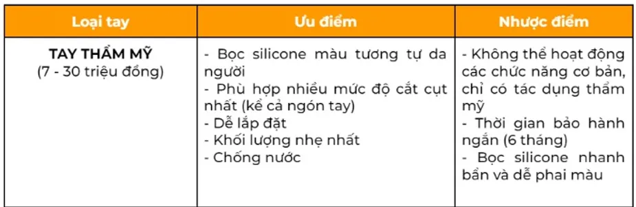 Review tay thẩm mỹ dành cho người mất tay trên khuỷu và dưới khuỷu tại Việt Nam