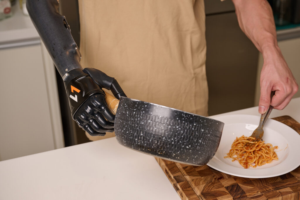 Vulcan prosthetic arm is perfect for holding heavier items like pots and pans